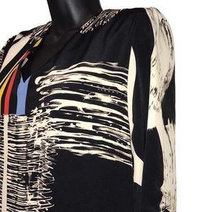 SIASIA New York Vintage 80s Pop ART Abstract Print Dress~10